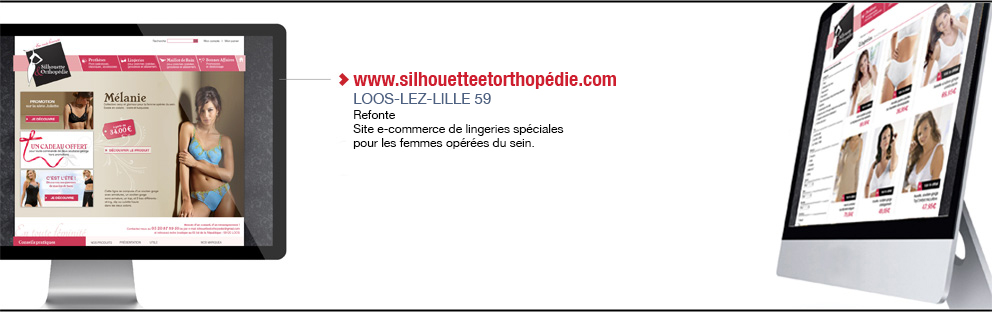 silhouetteetorthopédie.com - loos-lez-lille 59 - refonte du site e-commerce de lingerie spécialisées